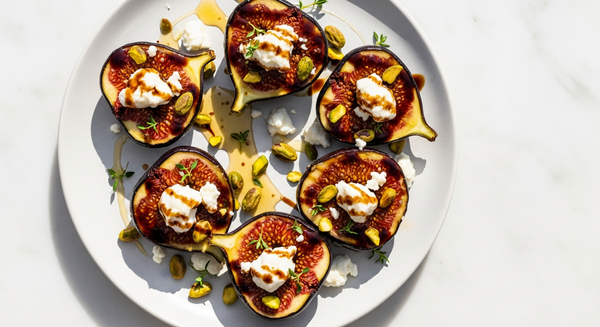 Balsamic Roasted Figs with Honey & Goat Cheese