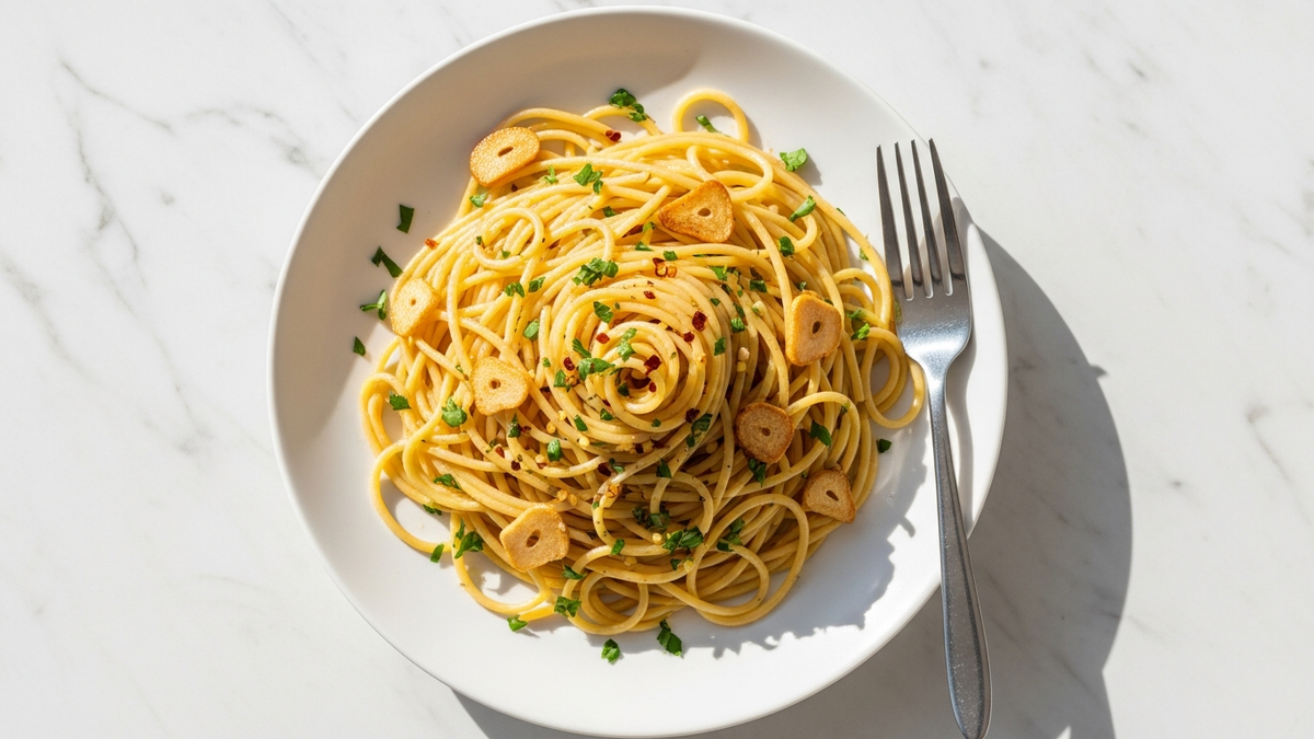 Spaghetti Aglio e Olio - The Fine Source