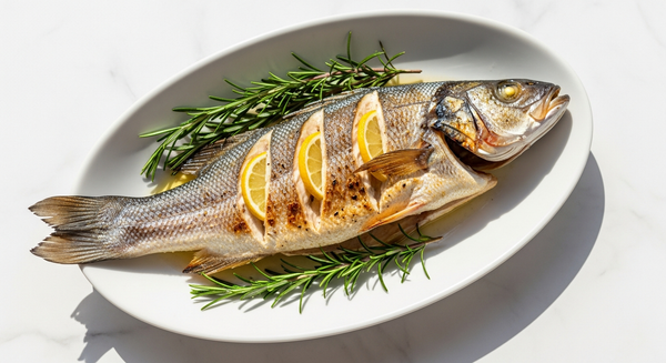 Whole Roasted Sea Bass with Olive Oil & Herbs - The Fine Source